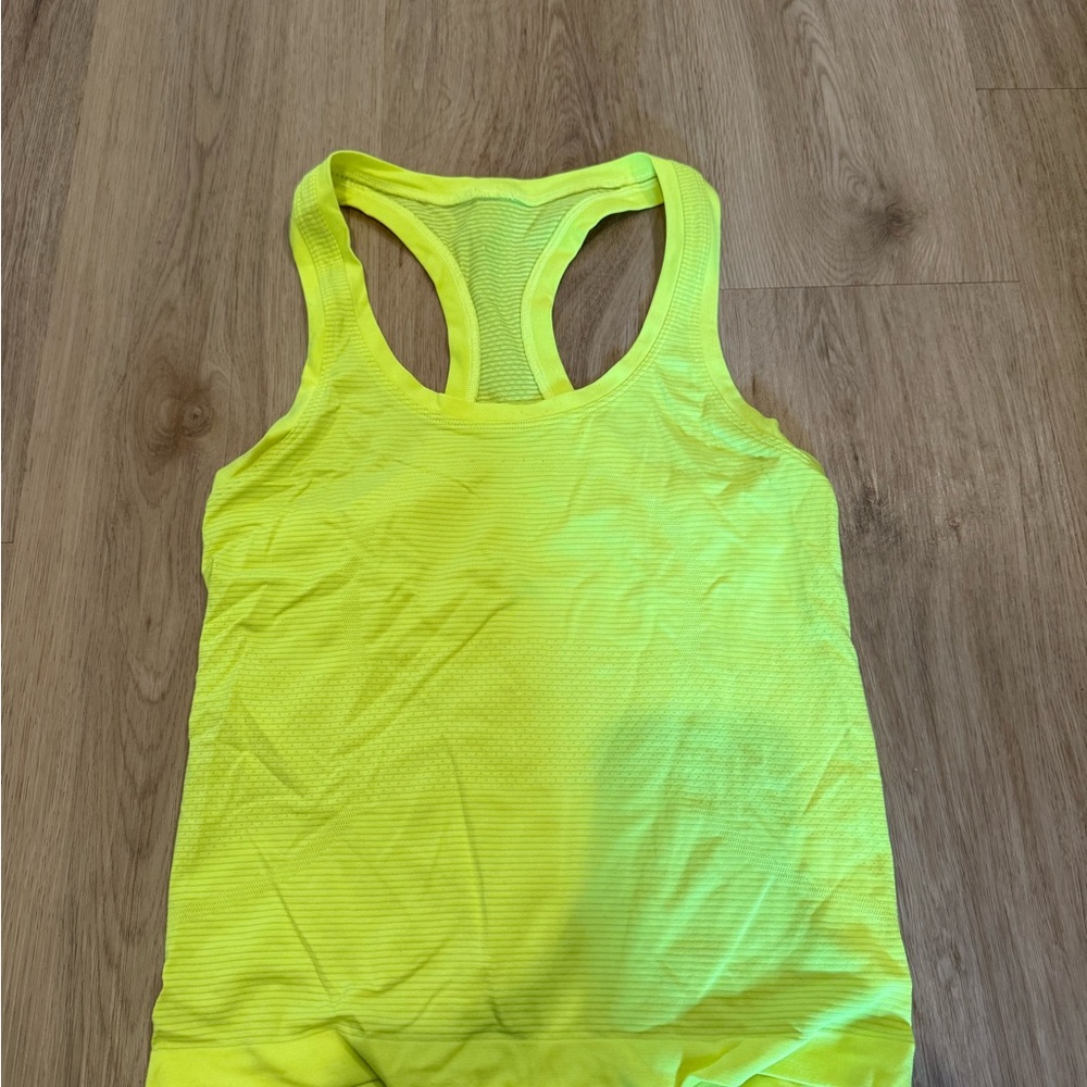 Neon Yellow Racerback Lululemon Tank Top